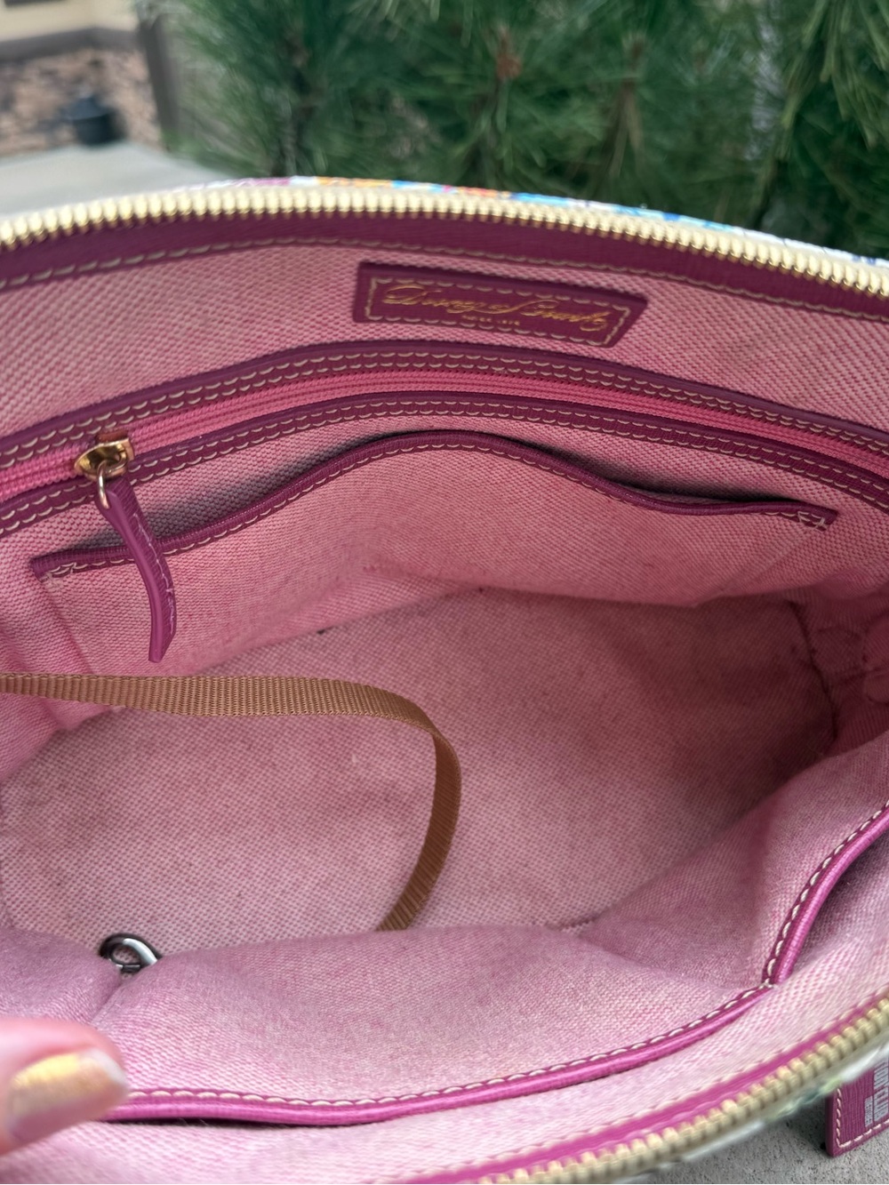 Dooney & Bourke Purple Accent Disney Parks Satchel - Picture 6 of 7